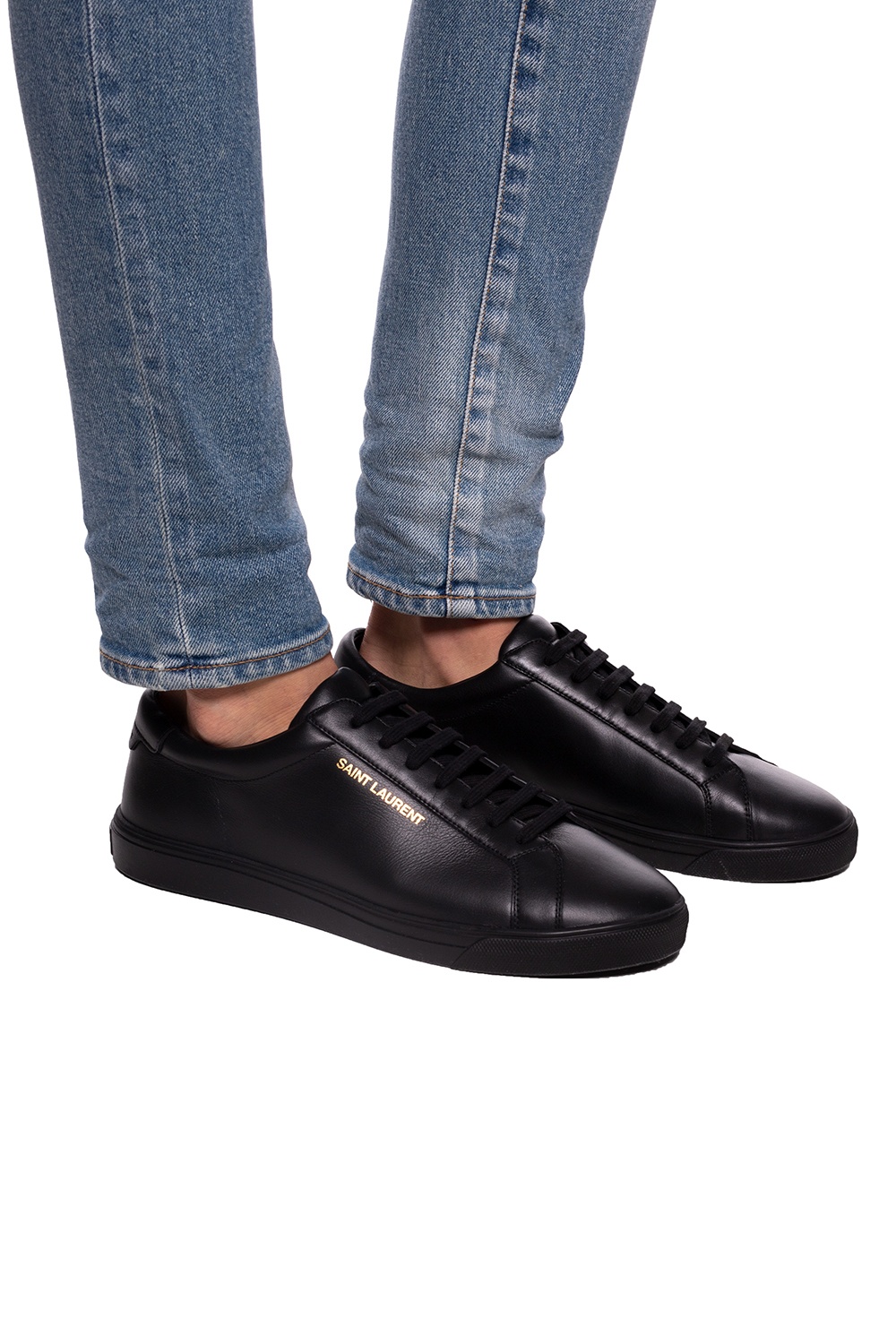 saint laurent andy sneaker on feet
